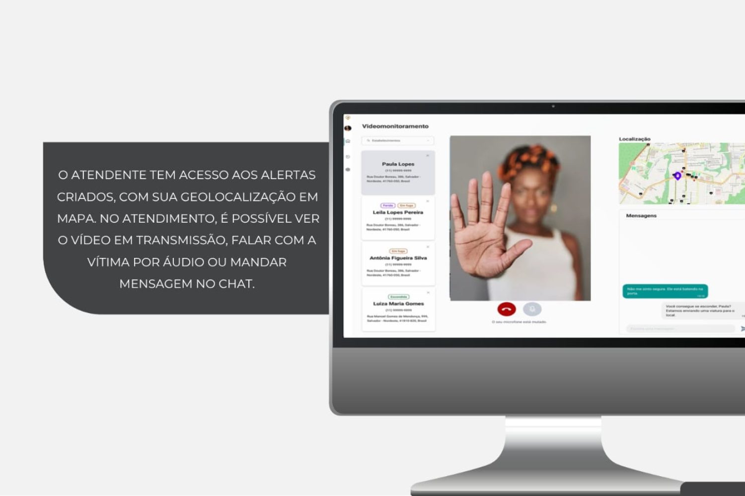 Como funciona - tela do operador