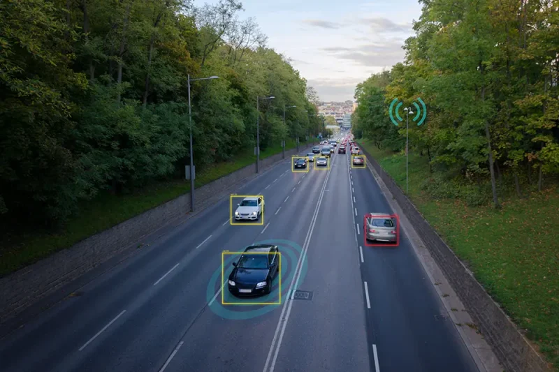 ai-smart-city-traffic-cameras-monitoring-concept-street-with-cars-counting-cars-recording-license